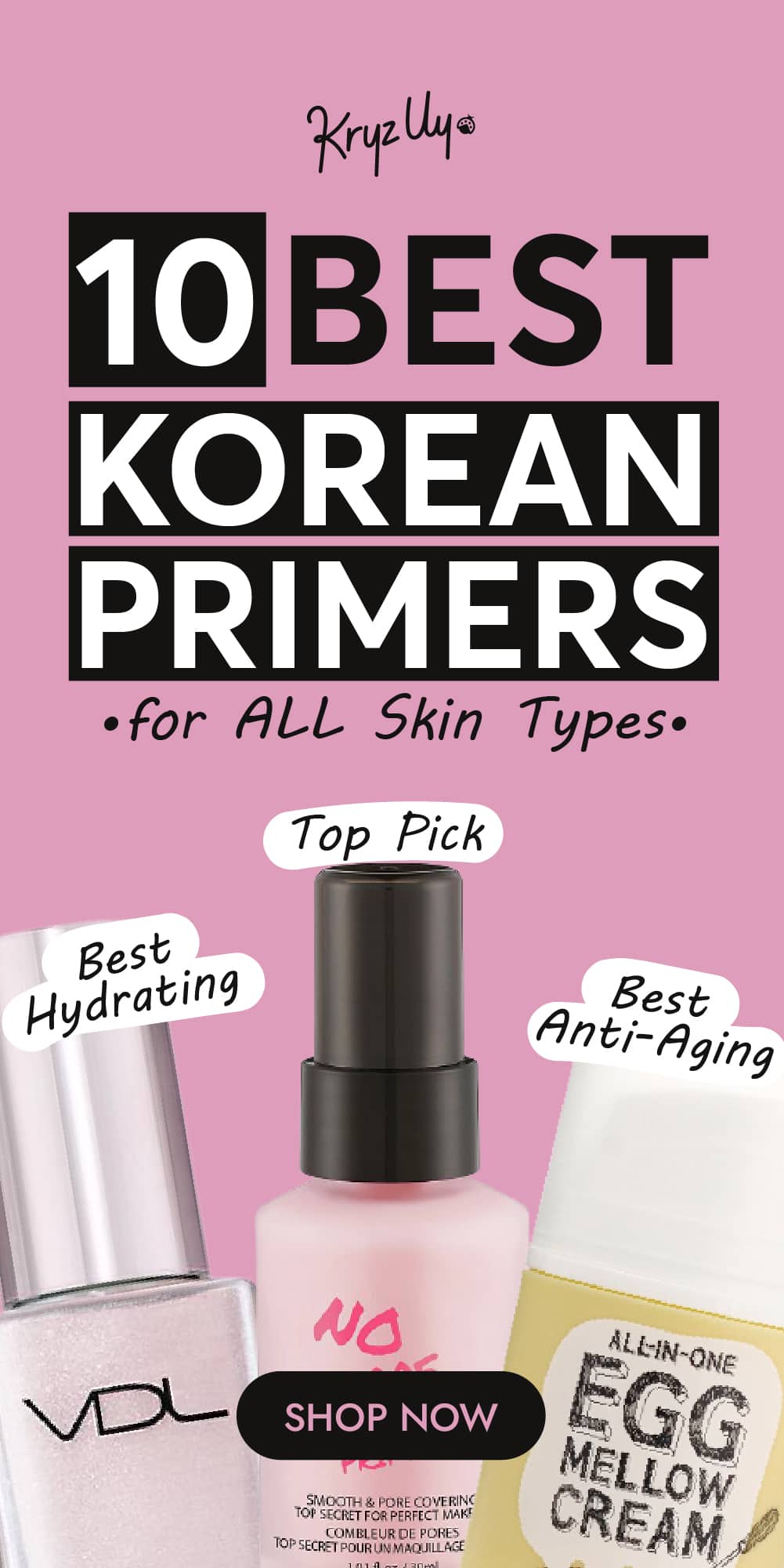 10 Best Korean Primers for Dry, Oily, and Combination Skin